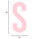 Blush Pink Letter (S) Corrugated Plastic Yard Sign, 30in